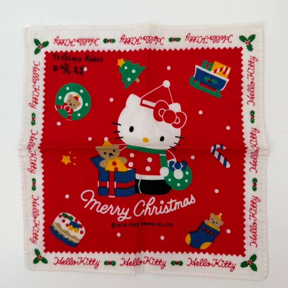 Vintage 90s Hello Kitty My Melody Sugar Bunnies Handkerchief Cotton Japan